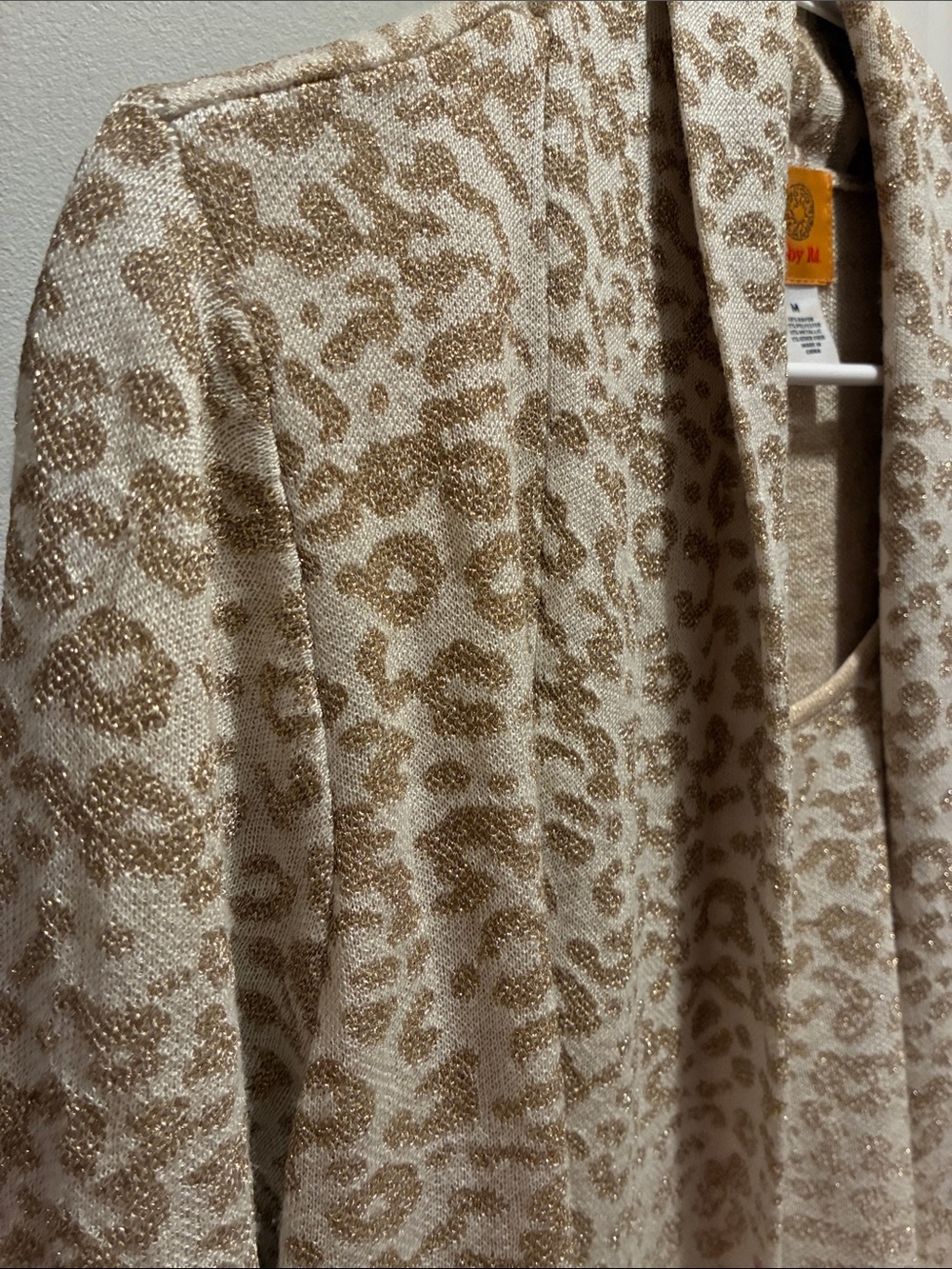 Ruby Rd. Cream and Tan Leopard-Print Open-Front Cardigan - Picture 4 of 11